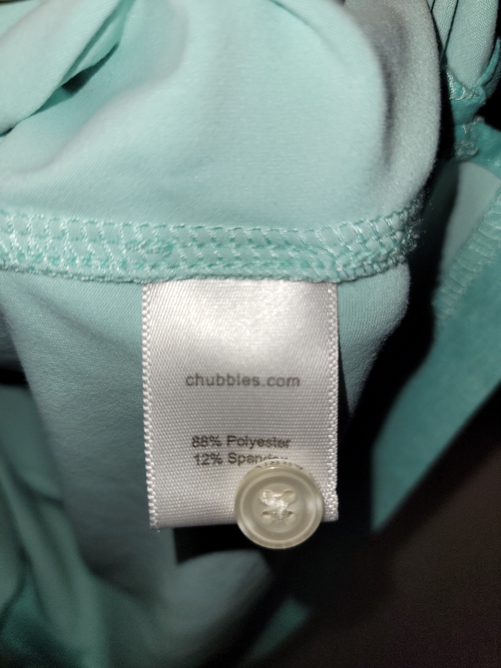 Chubbies Men’s Large Aqua Blue Performance Short Sleeve Button Up Shirt - Picture 6 of 6